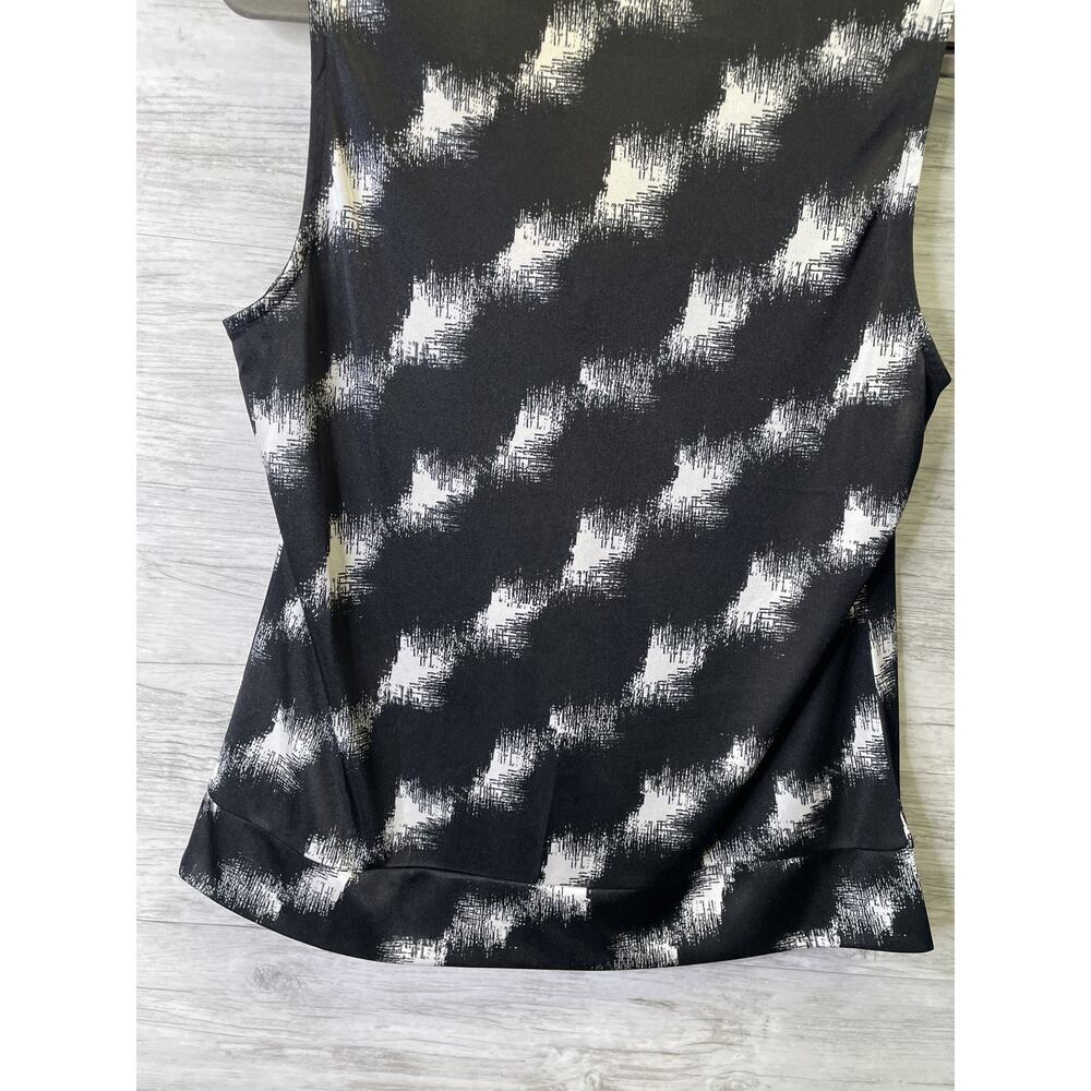 Alfani Sleeveless Cowl Neck Top Womens Large Abstract Print Polyester‎ Blouse - Picture 8 of 8